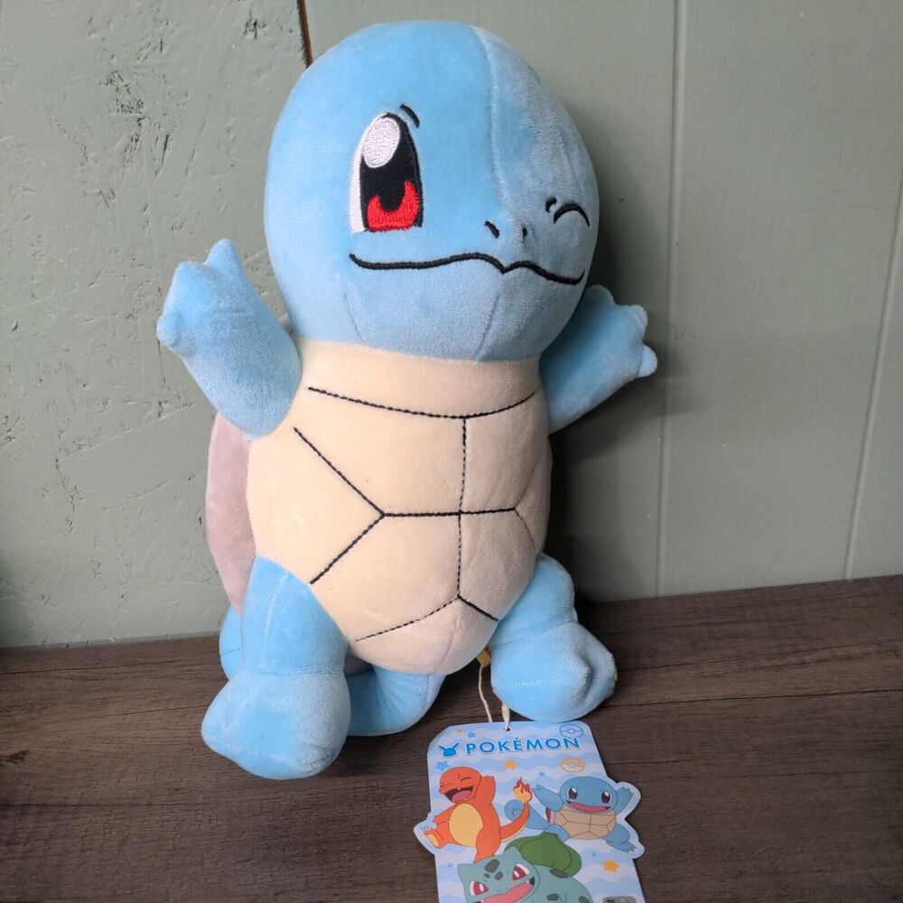 Pokemon Squirtle Plush Stuffed Toy 11 In Winking Turtle Authentic Korean
